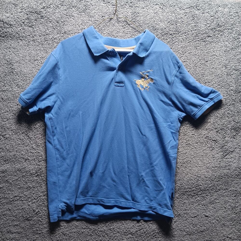 Beverly Hills Polo Club Men’s XL Light Blue Big Pony Polo Shirt